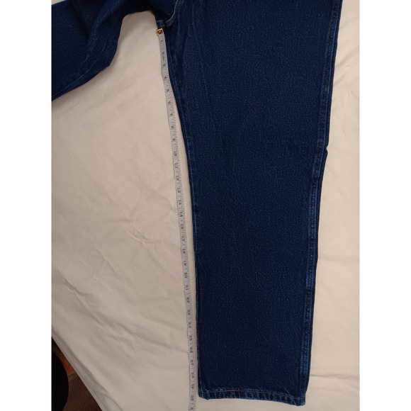 Wrangler Premium Quality Men's Regular Fit Dark Wash Denim‎ Jeans 42x30 - Picture 11 of 11